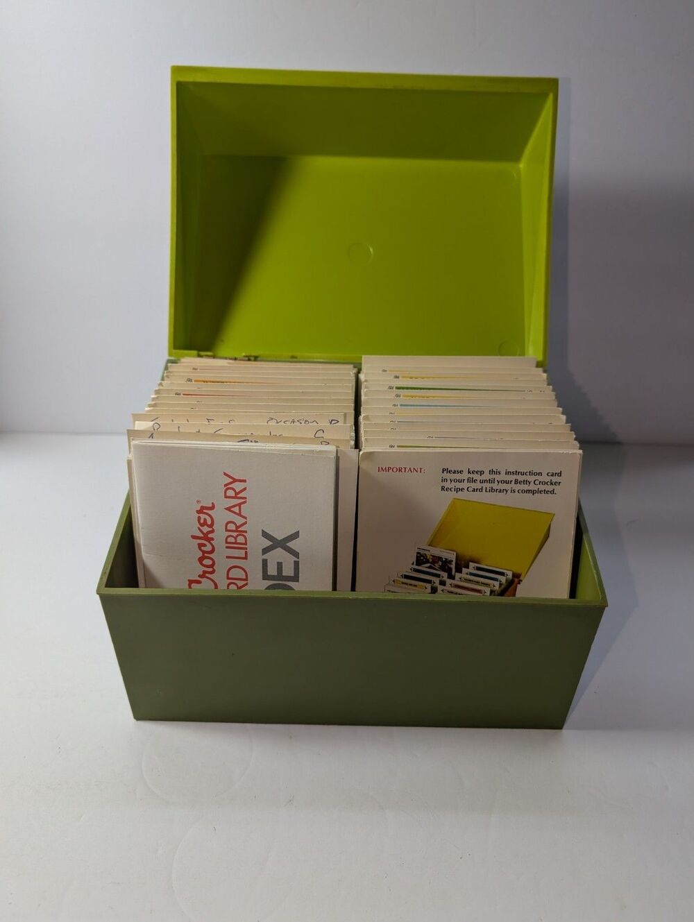 Vintage Betty Crocker Recipe Card Library Box 1971 Complete Set Dividers Retro